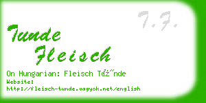 tunde fleisch business card